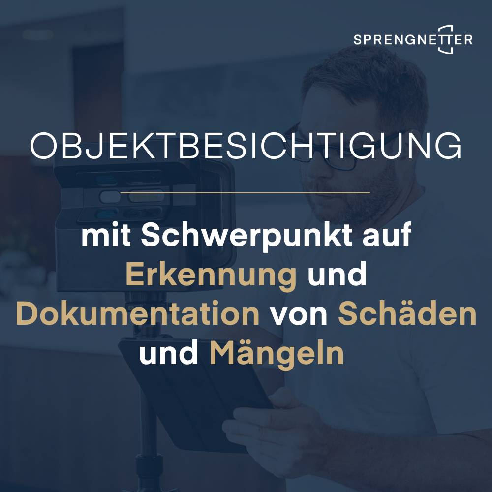 Objektbesichtigung mit Schwerpunkt auf Erkennung und Dokumentation von Schäden und Mängeln