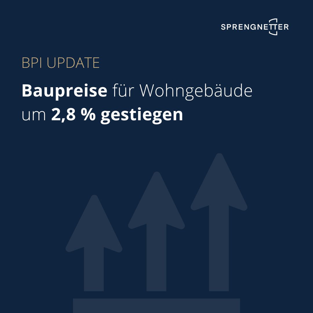 Im Februar 2024 sind die Baupreise für Wohngebäude um 2,8 % gestiegen