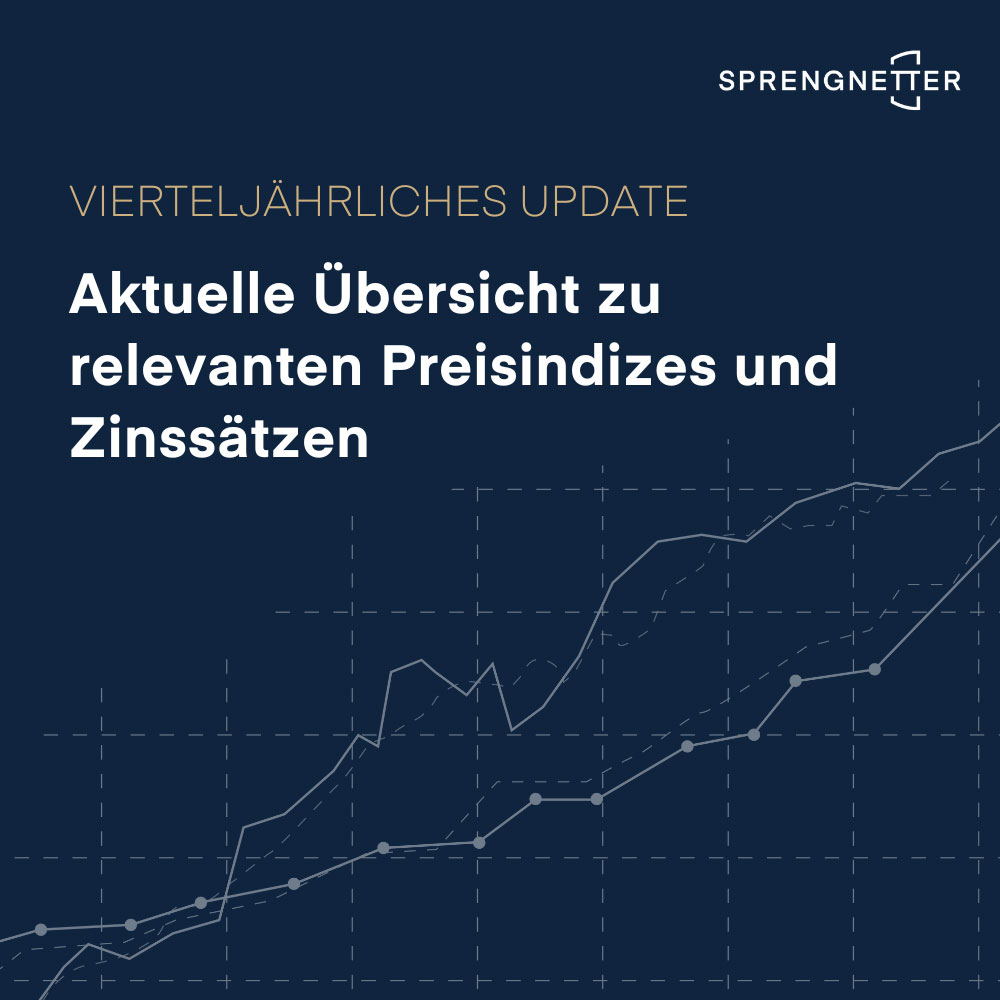 Aktuelle Preisindizes und Zinssätze für das Quartal 01/2025