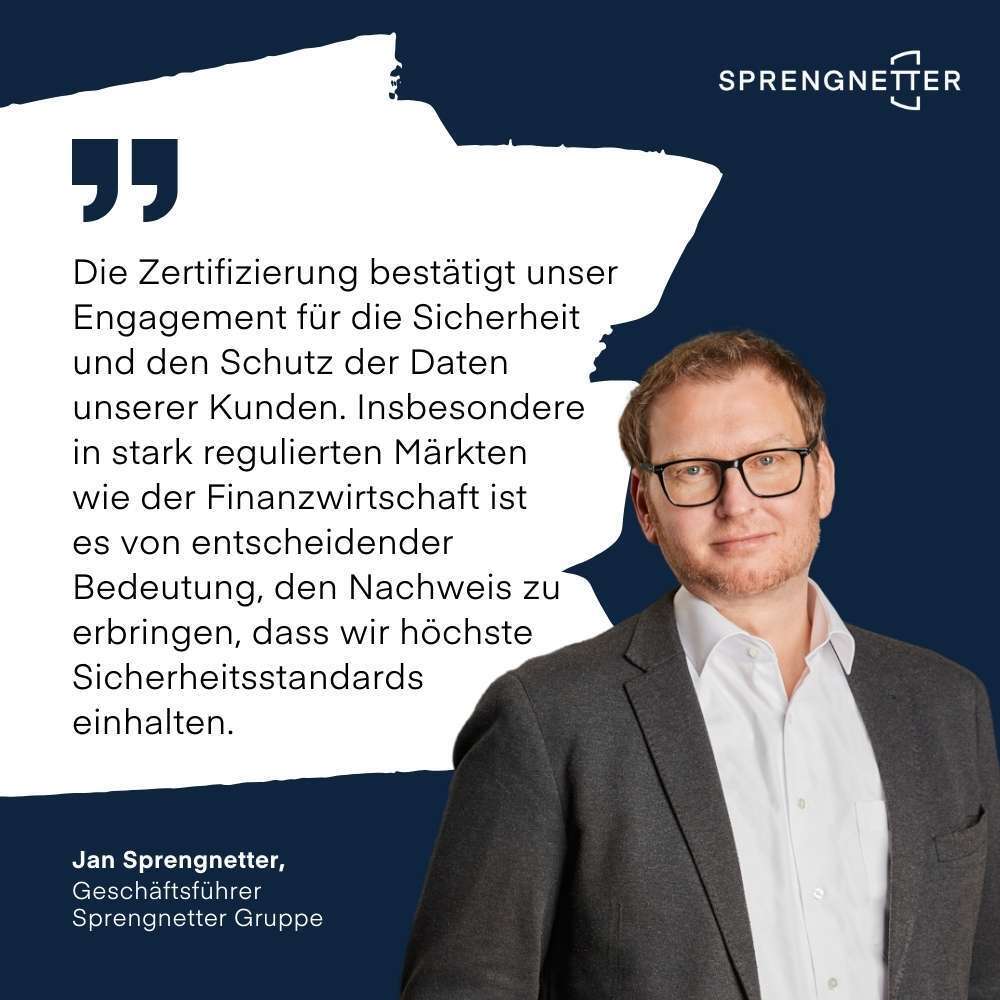 Höchste Standards in der Informationssicherheit bestätigt: Sprengnetter erfolgreich nach DIN EN ISO/IEC 27001 zertifiziert